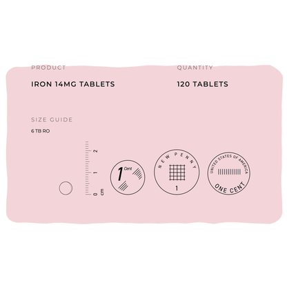 Iron 14mg Tablets - ONE a day