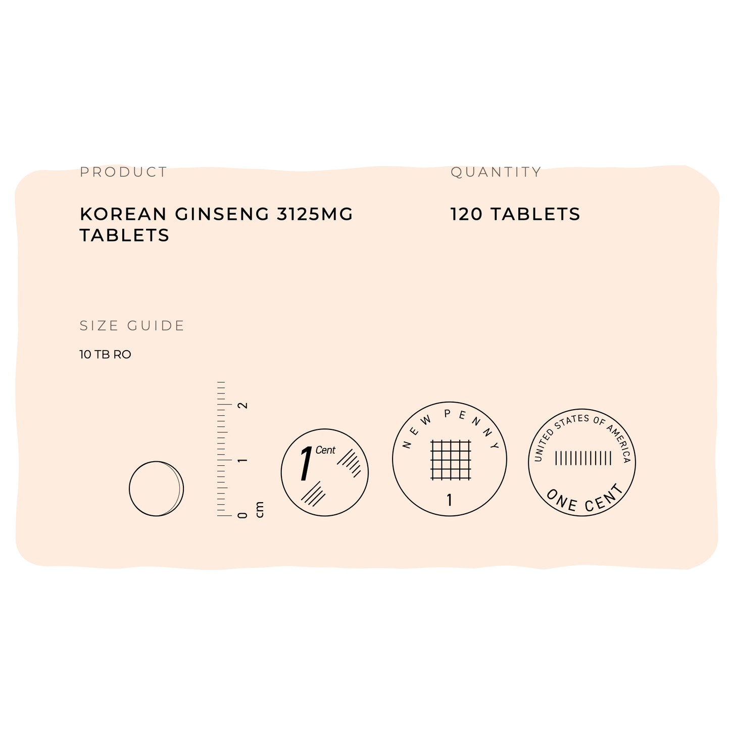 Korean Ginseng Extract 3125mg Tablet - 1 Year Supply