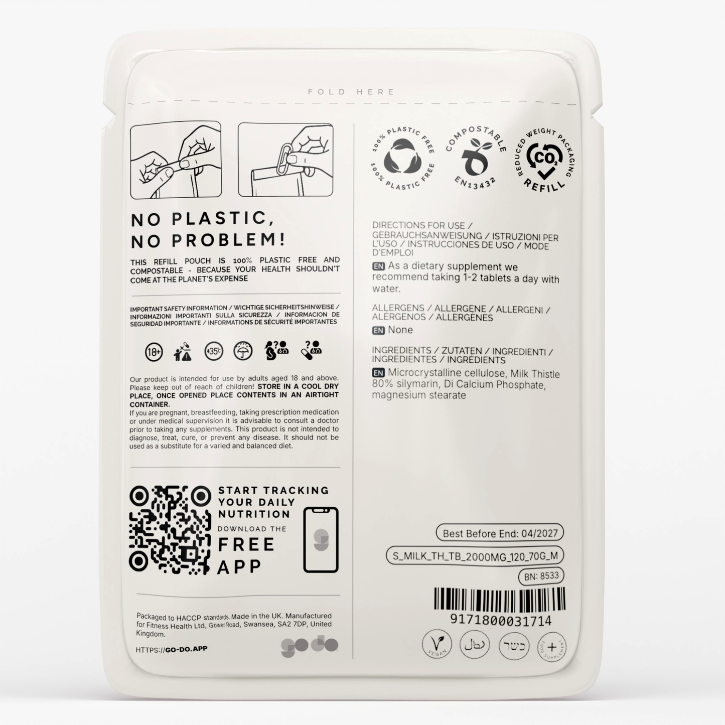 Detox Support - Milk Thistle Seed Extract 2000mg Tablets