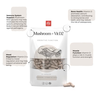 Organic Vegan Mushroom Vitamin D Capsules