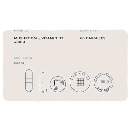 Organic Vegan Mushroom Vitamin D Capsules