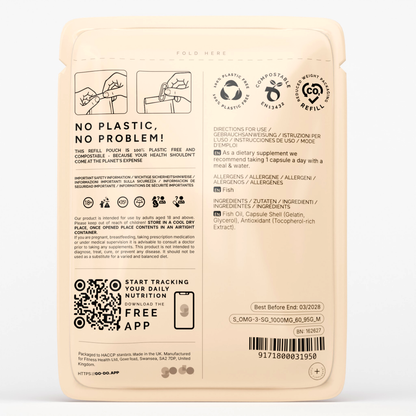 Omega 3 Fish Oil 1000mg Softgels - Natural Wellness Formula