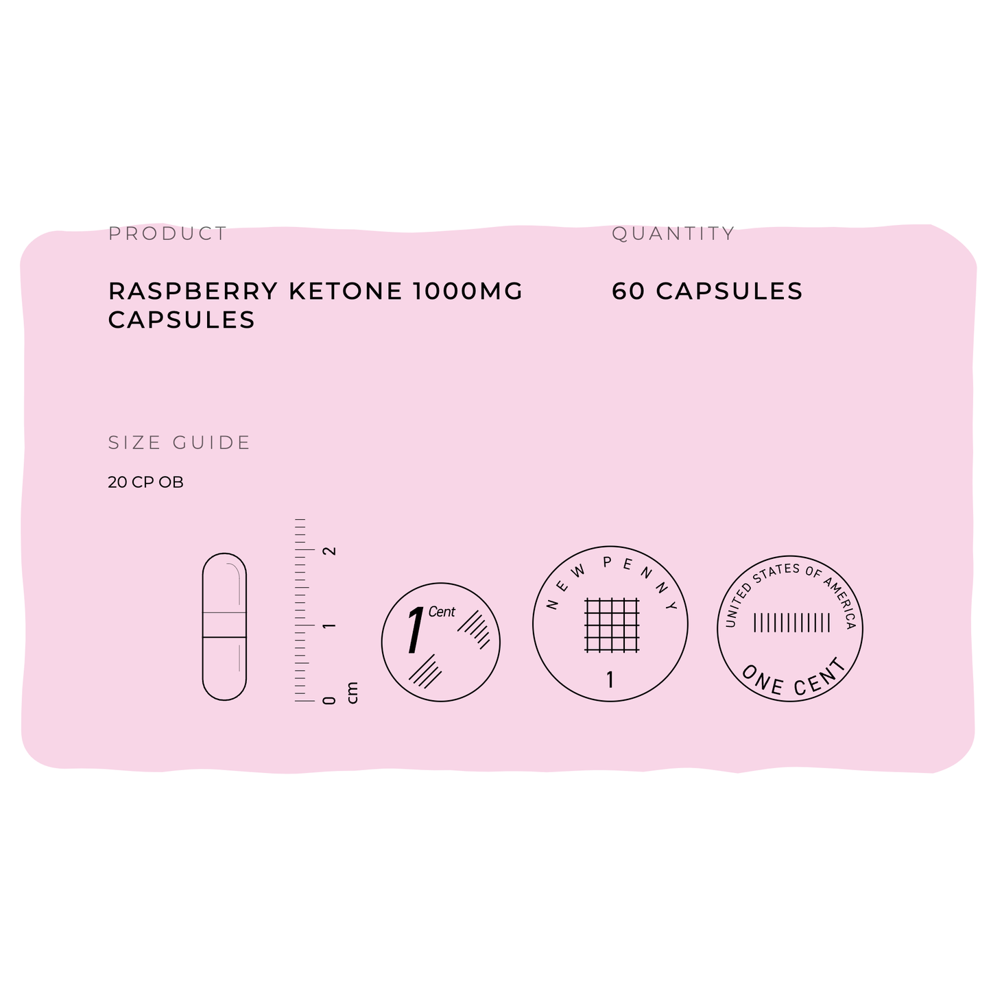Raspberry Extract Capsule 1000mg (4% Ketones) Vegan
