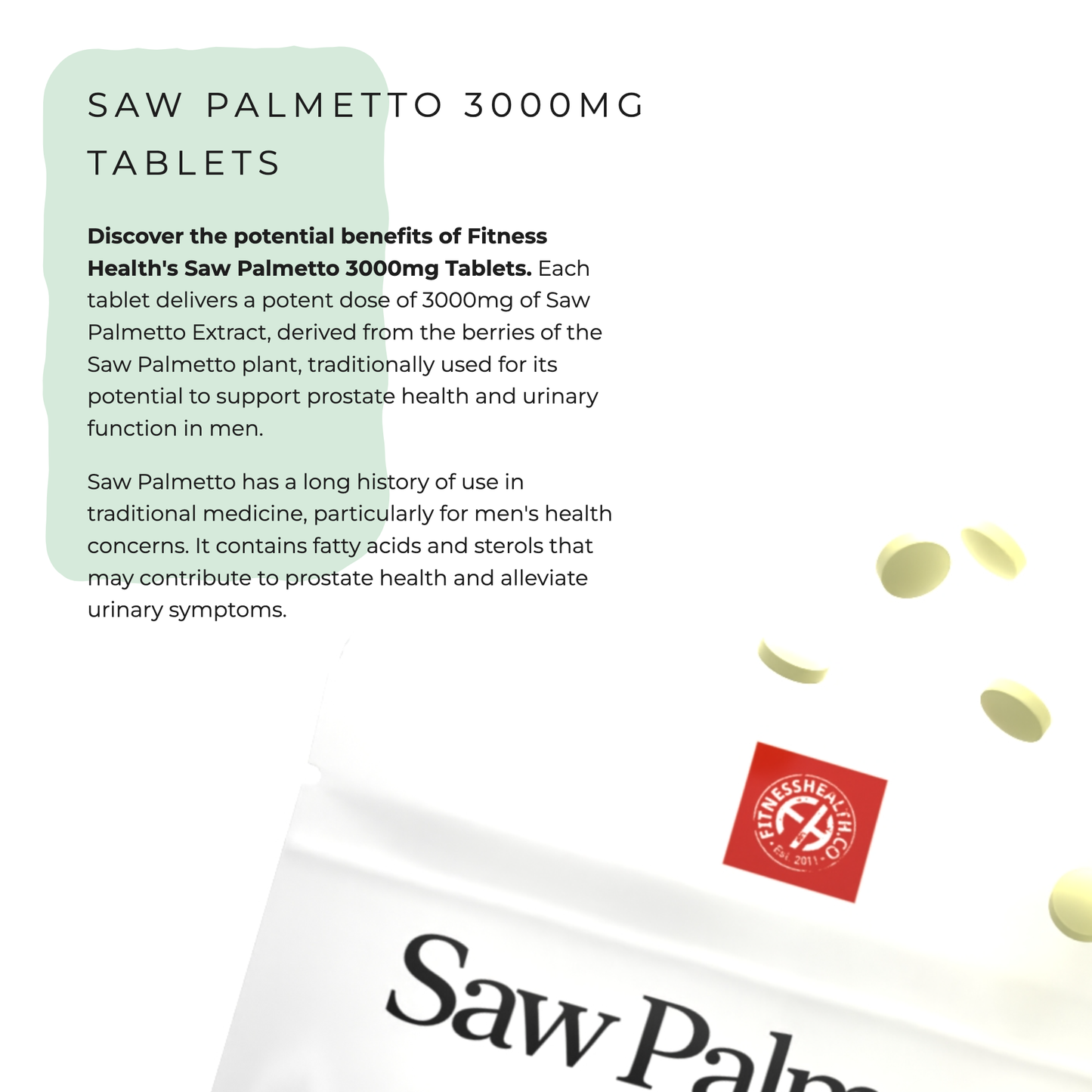 Saw Palmetto 3000mg Tablets Vegan