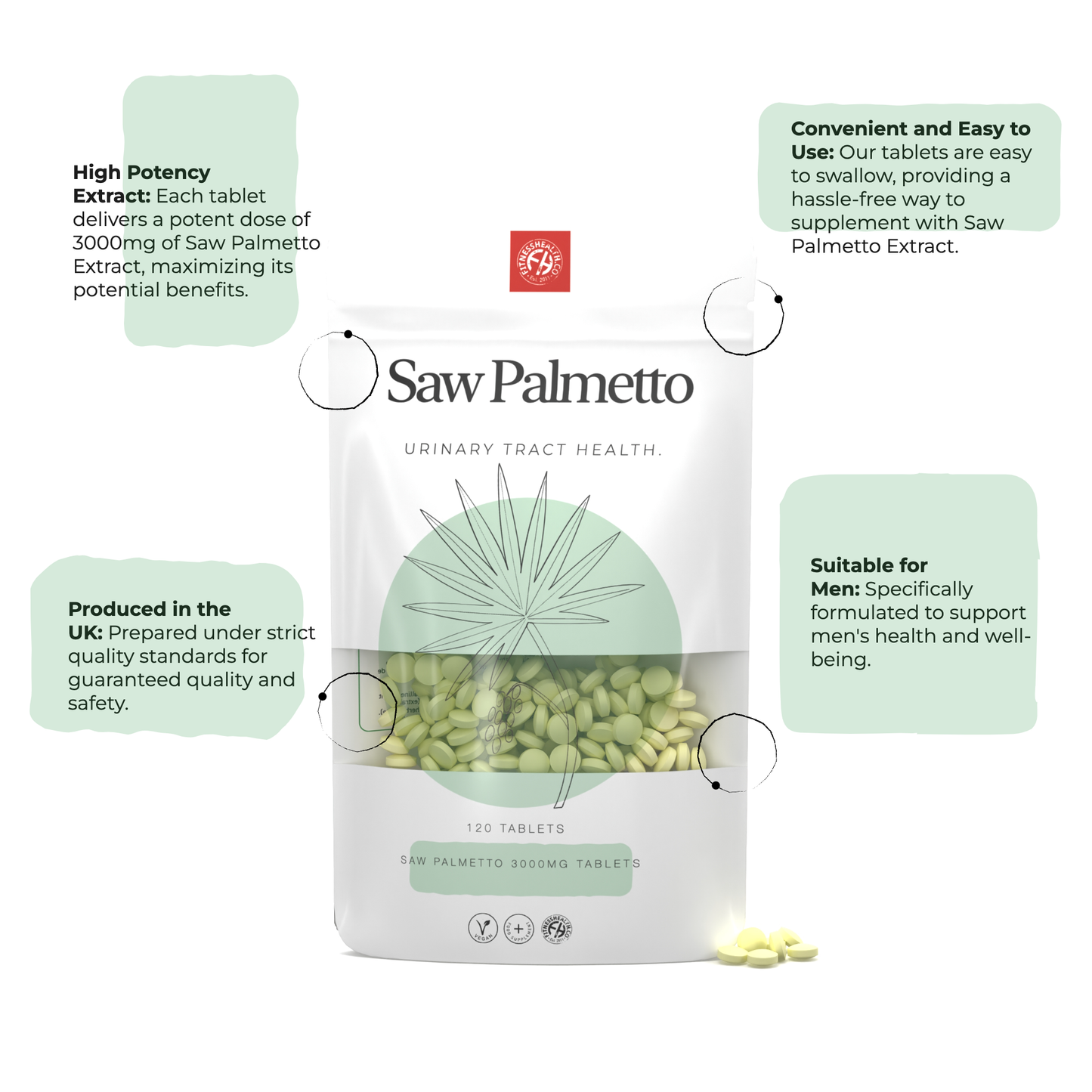 Saw Palmetto 3000mg Tablets Vegan