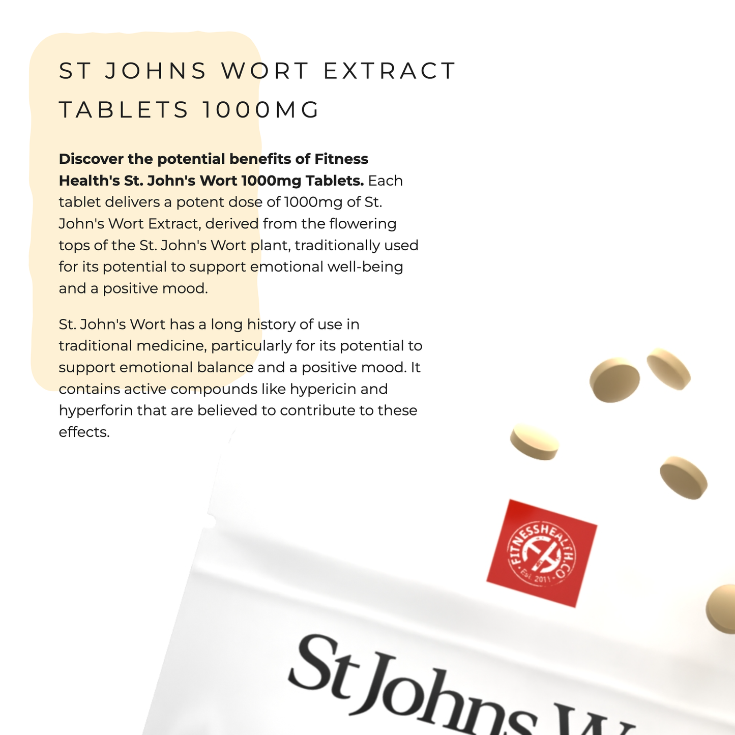 St Johns Wort Extract tablets 1000mg