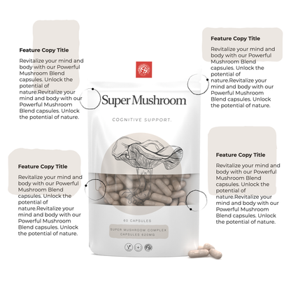 Super Mushroom Complex Capsules Nootropic Blend
