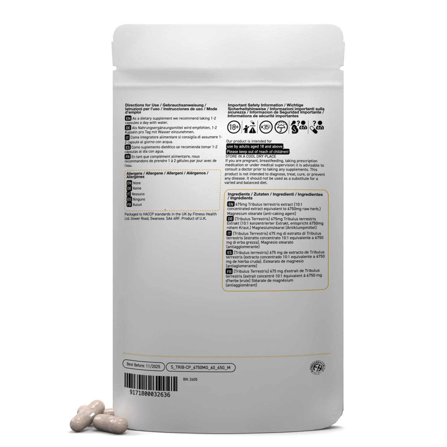 Tribulus Terrestris 6750mg Capsules