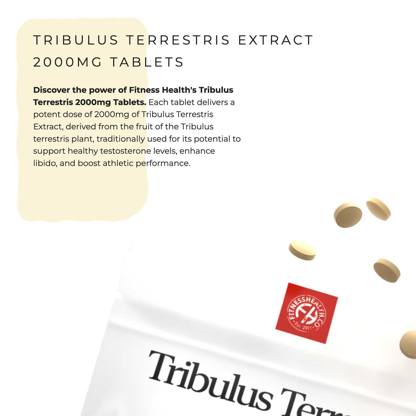 Tribulus Terrestris 2000mg Tablets Vegan