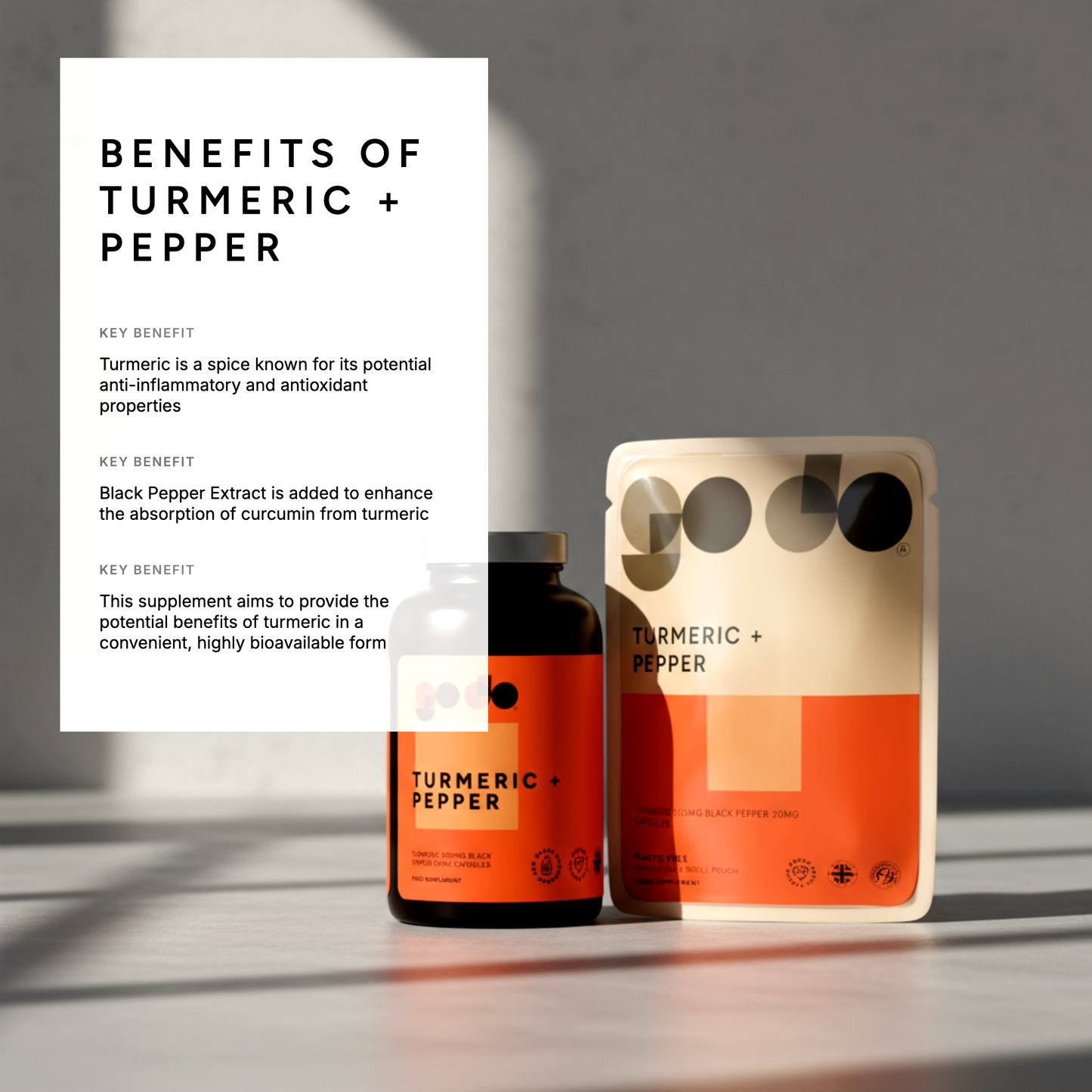 Turmeric Extract + Black Pepper Capsules
