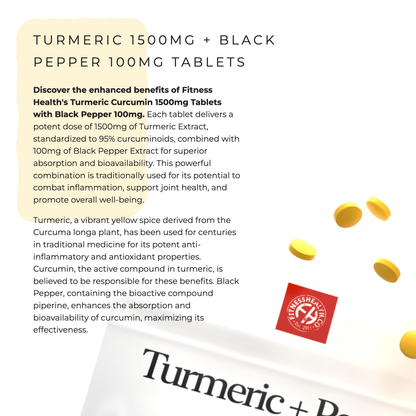 Turmeric and Black Pepper Tablets 1500mg