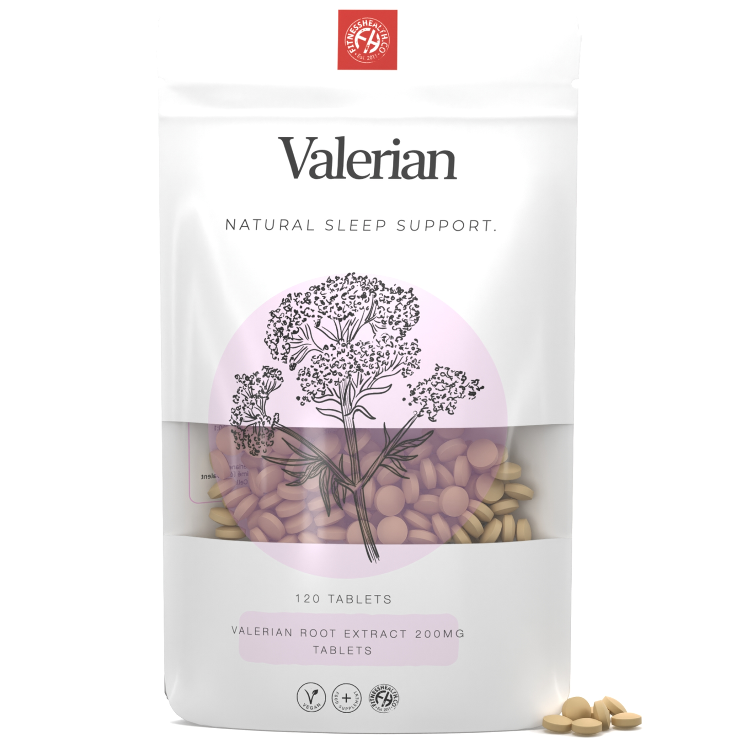 Valerian Extract Tablets 200mg - High Strength Vegan - 1 Year Supply