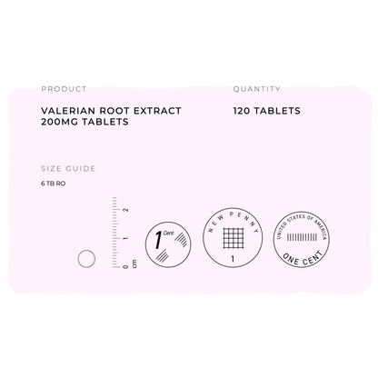Valerian Extract Tablets 200mg - High Strength Vegan - 1 Year Supply