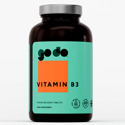 Vitamin B3 Nicotinamide 50mg Tablets - UK Made Vegan Supplement - Essential B Vitamin Formula