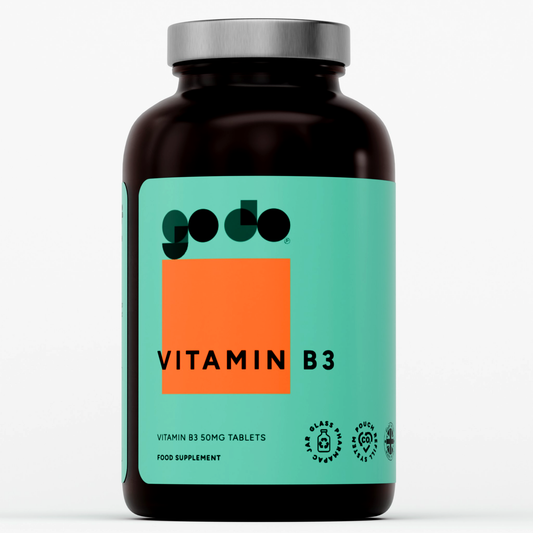 Vitamin B3 Nicotinamide 50mg Tablets - UK Made Vegan Supplement - Essential B Vitamin Formula