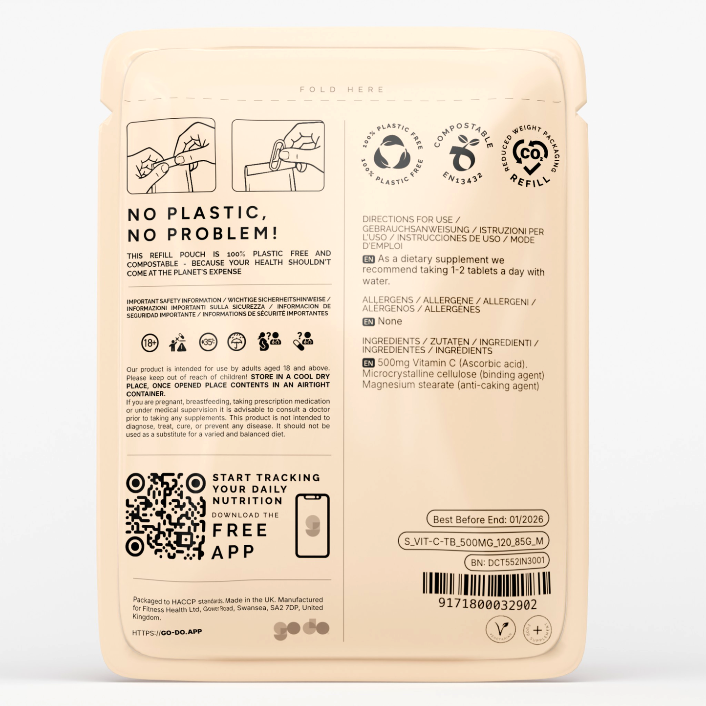 Vitamin C 500mg Tablets - Ascorbic Acid - Immune Support