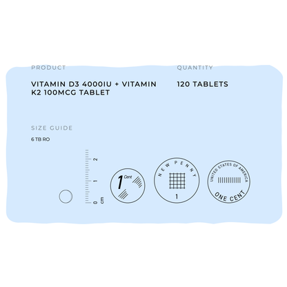 VITAMIN D3 4000iu &  K2 100mcg Tablet