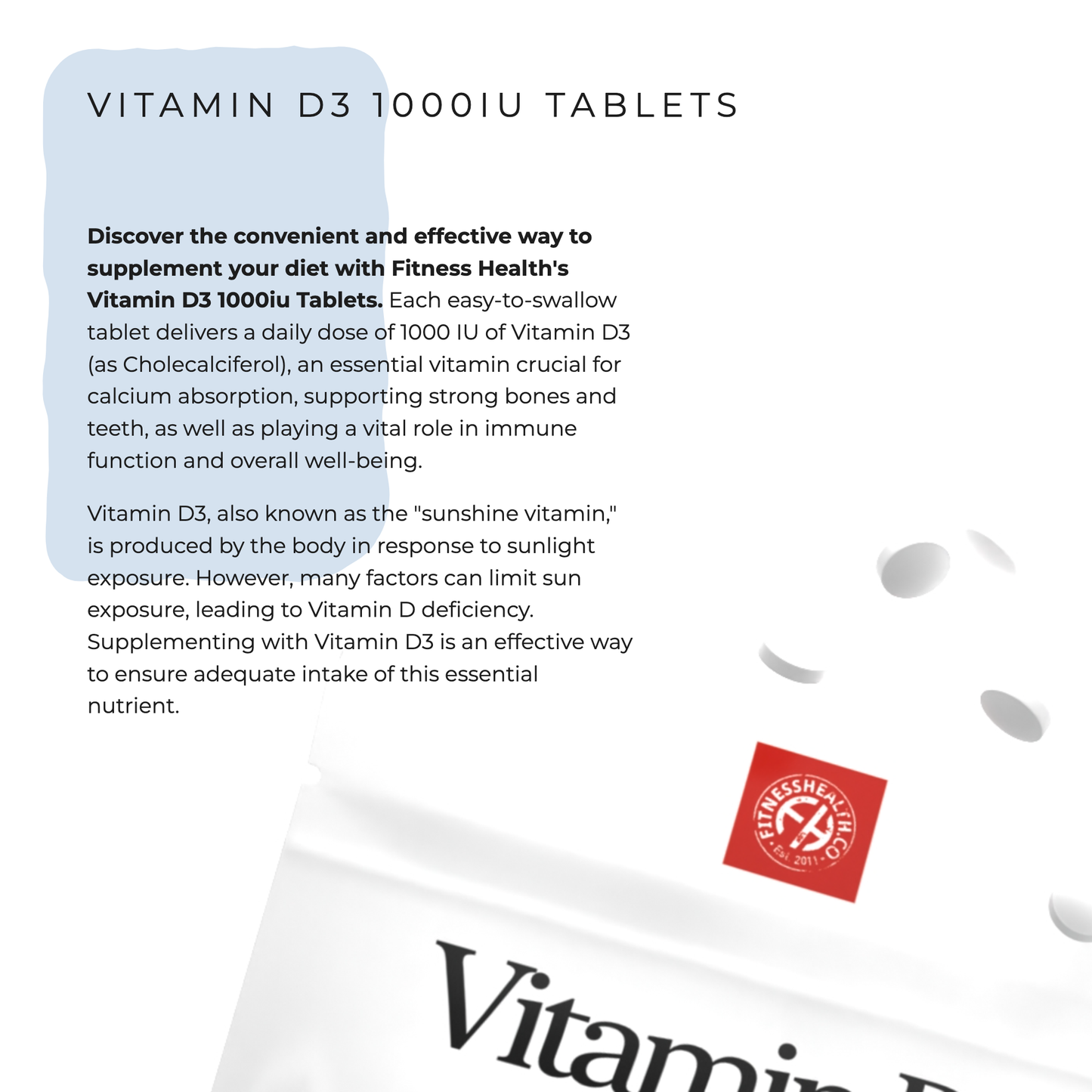 Vitamin D3 1000iu Tablets