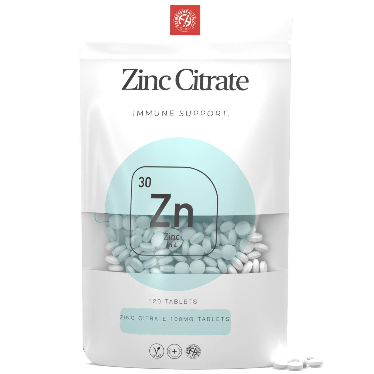 Zinc Citrate 100mg Tablets Max Strength Vegan