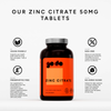 Zinc Citrate 50mg Tablets - Immune & Reproductive Health Support