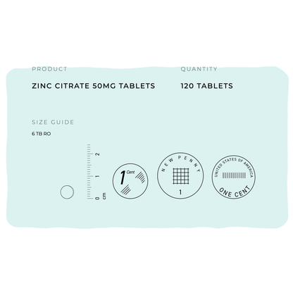 Zinc Citrate 50mg Tablets