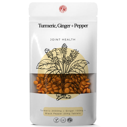 Turmeric Ginger and Black Pepper Tablets 2500mg