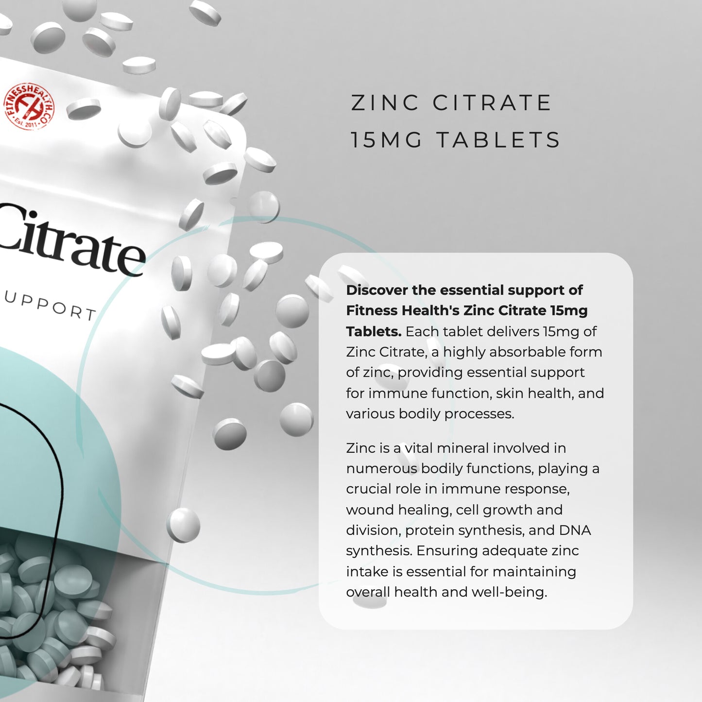 Zinc Citrate 15mg Tablets