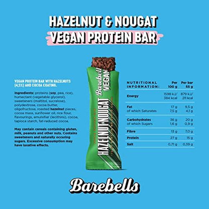 Barebells Protein Bars | 15g protein low carb vegan chocolate bars with vegan protein | delicious vegan snacks - Fitness Health 