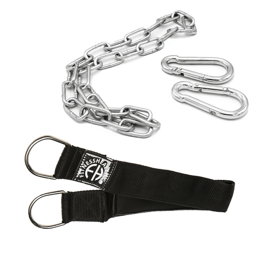 Battle Rope Anchor with Carabiner Chain Gym Strap - Fitness Health 