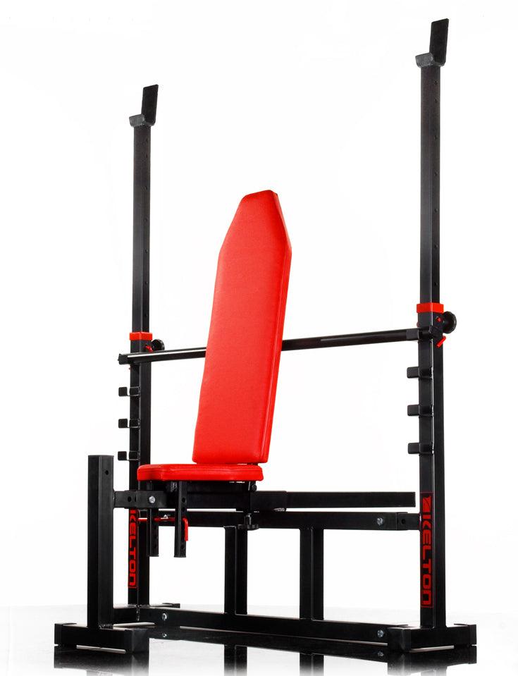 Bench with barbell racks-Hyperion - Fitness Health 