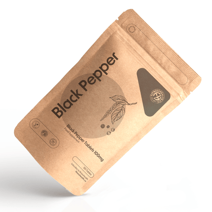 Black Pepper Tablets 100mg Vegan Friendly - Fitness Health 
