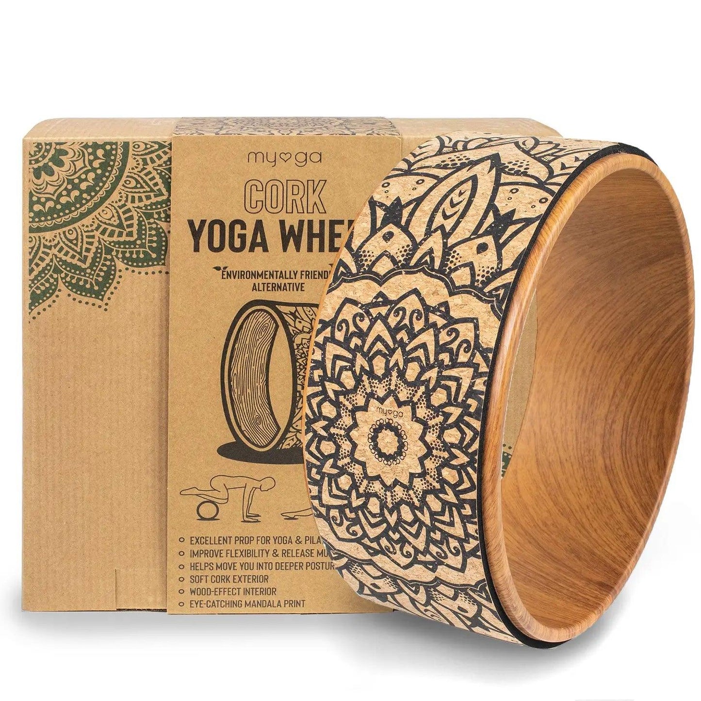 Cork Yoga Wheel - Fitness Health 
