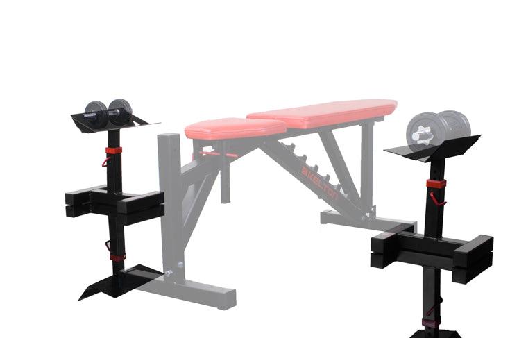 Dumbbell stands for online bench press