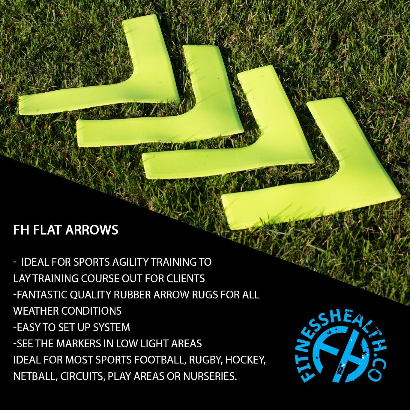 Flat Rubber Arrow Corner Disc Non Slip Set of 4 - Fitness Health 