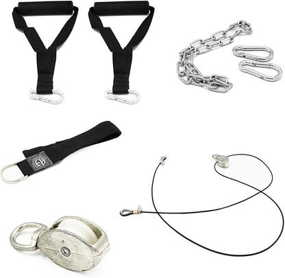 Fitness Health Pulley Cable System, Pulley System Gym, Bicep Tricep Forearm Wrist Trainer - Fitness Health 