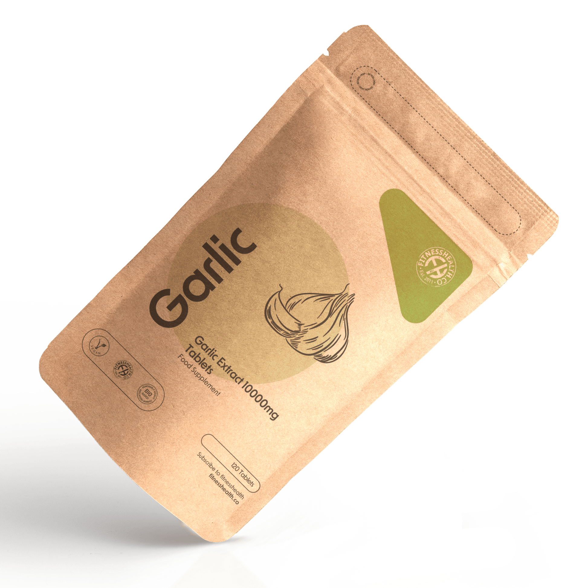 Garlic 10000mg Tablet vegan super strength - Fitness Health 