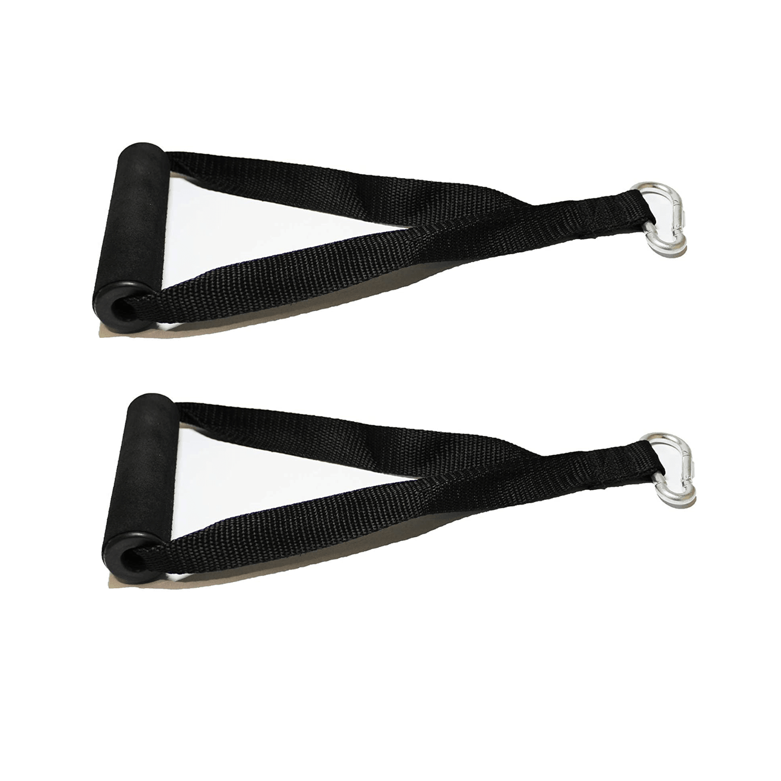 Heavy Duty (Pair) Gym Cable Machine Attachments, Resistance Band Stirrup Handles - Fitness Health 