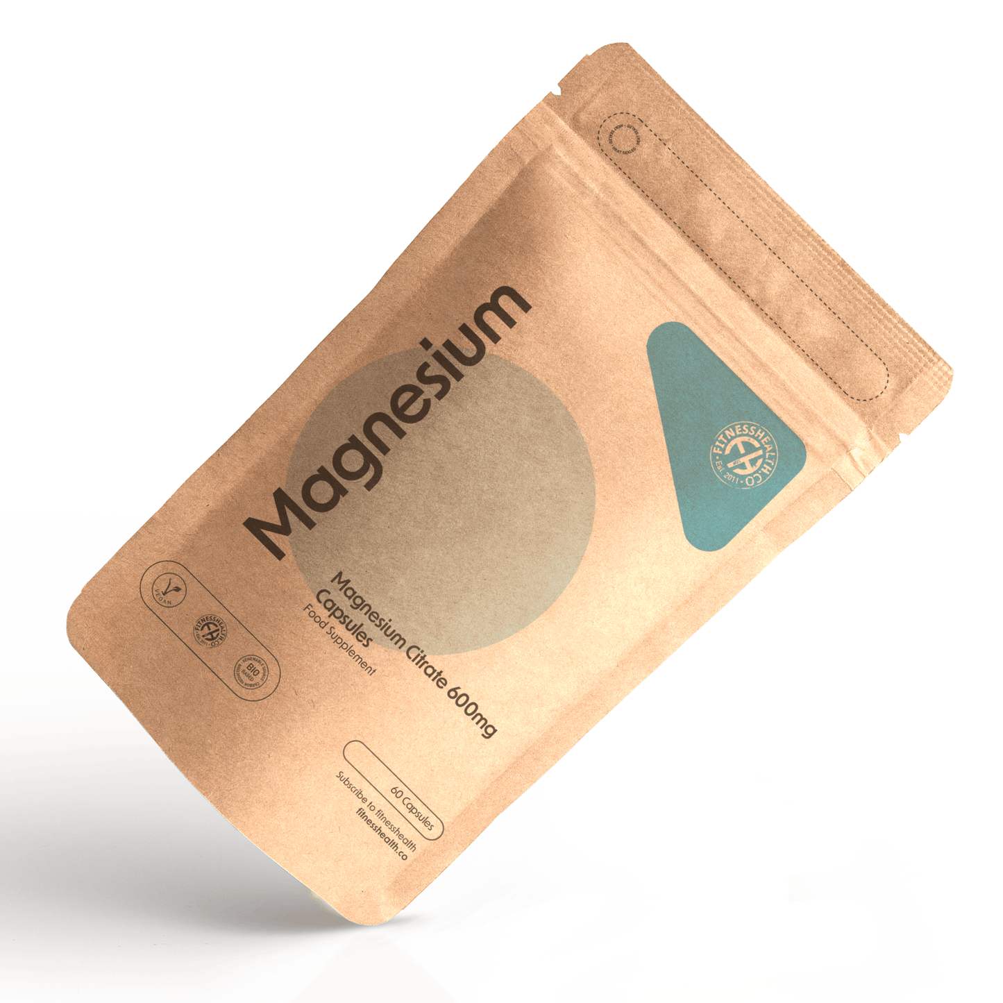 Magnesium Citrate Capsules 600mg - PMS - Sleep Aid - Tiredness & Fatigue - PLASTIC FREE - Fitness Health 