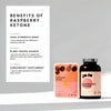 Digestive & Weight Management Support - Raspberry Extract Capsules 1000mg (4% Ketones)