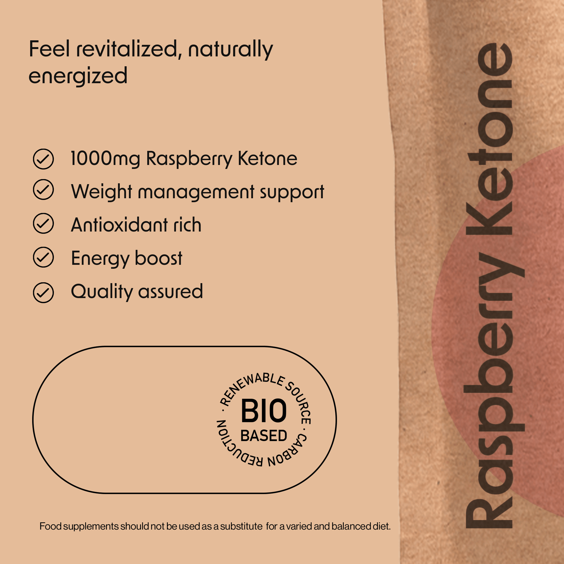 Raspberry Extract Tablet 1000mg (4% Ketones) Vegan - Fitness Health 