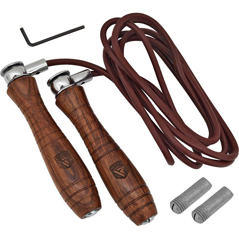 RDX L2 WOODEN GRIPS 9FT SKIPPING ROPE - Fitness Health 