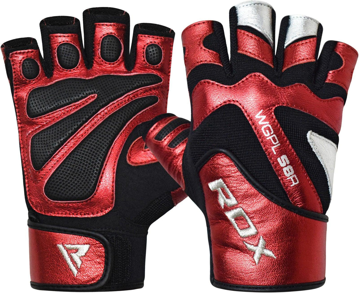 RDX S8 Bold Leather Gym Gloves - Fitness Health 