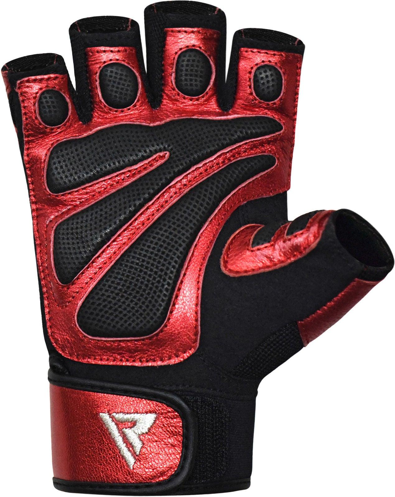 RDX S8 Bold Leather Gym Gloves - Fitness Health 