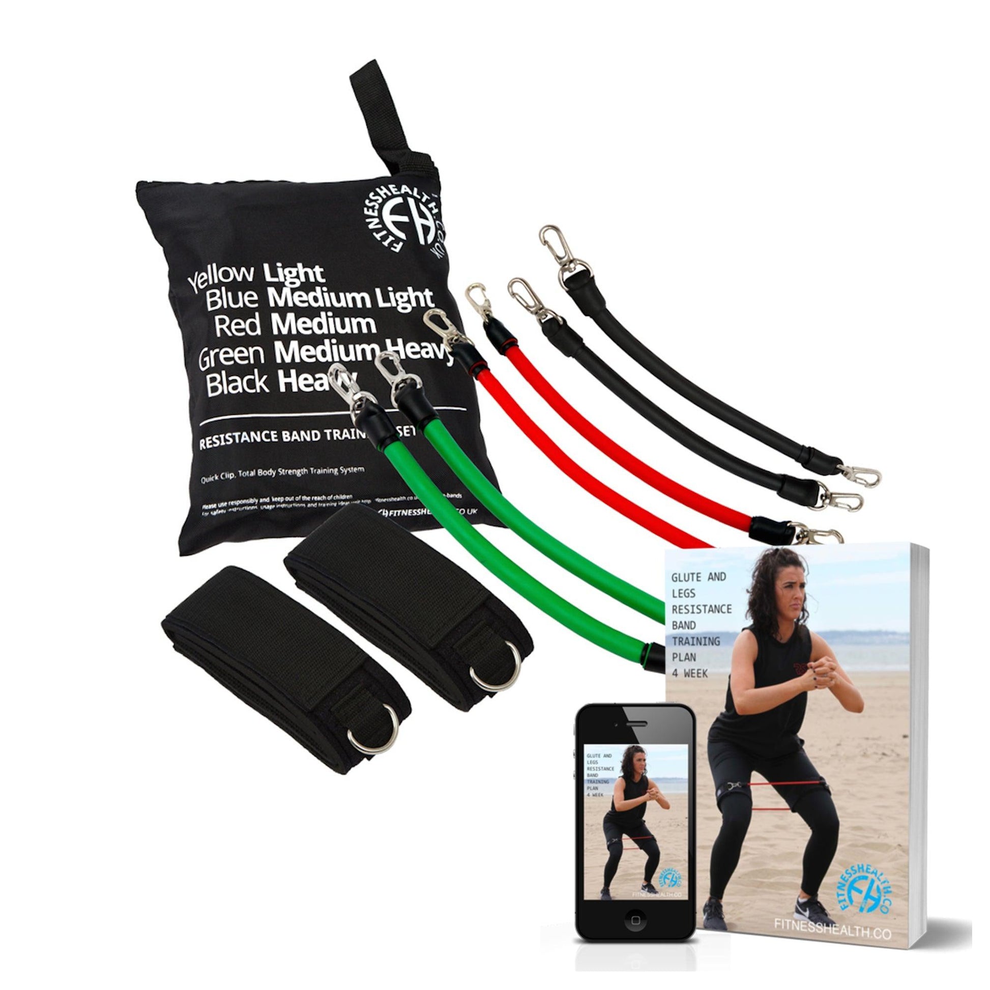 Resistance Band Leg and Glute Training Set - Fitness Health 