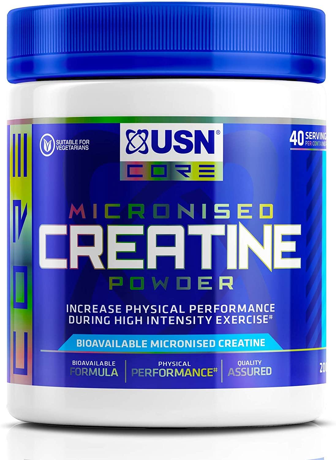 USN Creatine Monohydrate Powder  500g Pure Micronised Creatine - Fitness Health 